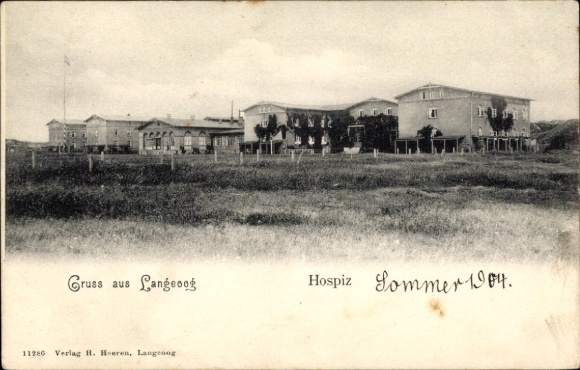 Postcard Nordseebad Langeoog Ostfriesland, Hospice