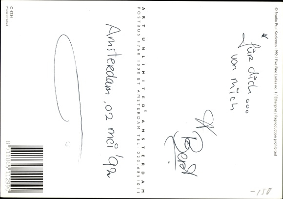 Artist Postcard Paul Koeleman, Queen Beatrix, portrait