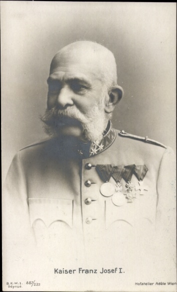 Postcard Emperor Franz Joseph I, portrait in uniform