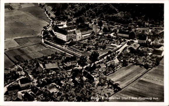 Ak Plankstetten Berching in der Fränkischen Alb Oberpfalz, Kloster, Fliegeraufnahme
