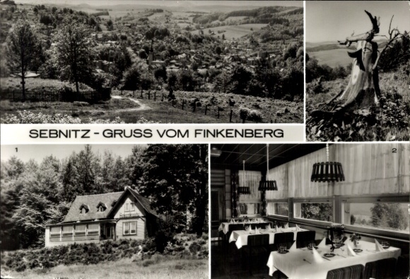 Ak Sebnitz Sächsische Schweiz, Finkenberg, HO-Gaststätte Finkenbaude