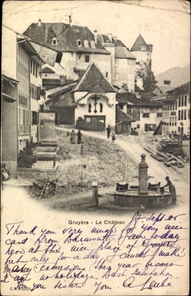 KP Broc Gruyère Canton of Fribourg, Gruyère Le Château, przesłanie podziękowania, architektura