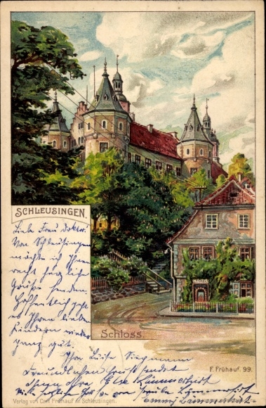 lito Schleusingen w Turyngii, widok z zamku