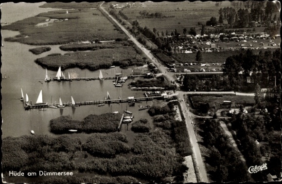Ak Hüde am Dümmer Nedersaksen, luchtfoto