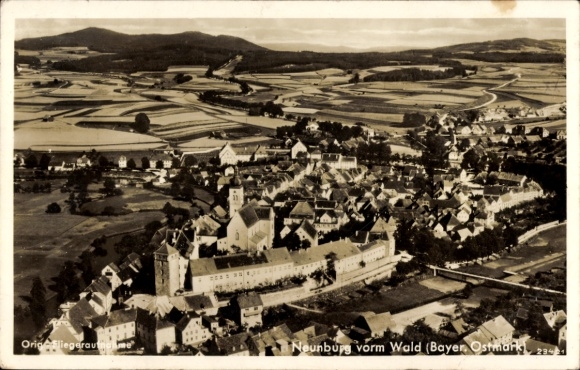Ak Neunburg vorm Wald Opper-Palts, luchtfoto