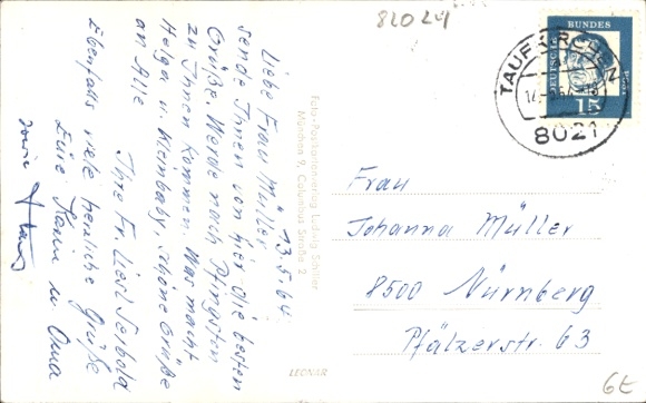Postcard Taufkirchen near Munich, Panorama