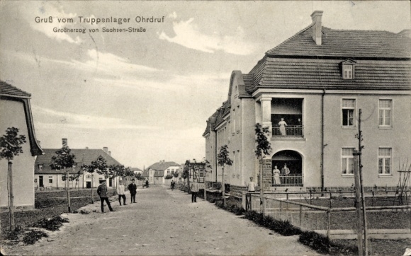 Ak Ohrdruf Thüringen, Truppenübungsplatz, Großherzog von Sachsen Straße