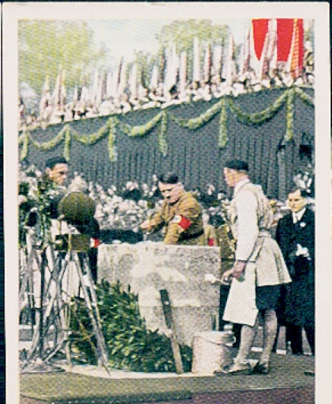 Collective image of the state of labor and peace, laying of the foundation stone HDK in Munich, Hitler