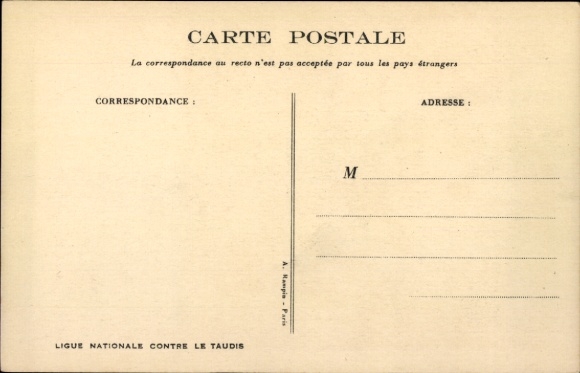 Artist Postcard Poulbot, Francisque, children, garbage can, flies
