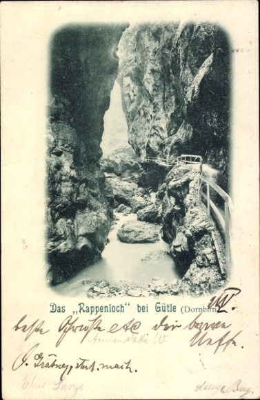 Postcard Dornbirn in Vorarlberg, rocky gorge, narrow path, nature photo