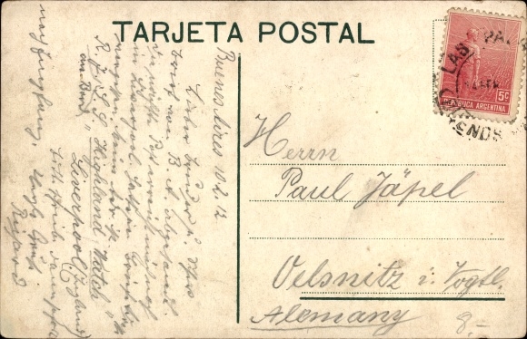 Postcard Buenos Aires Argentinien, Casa Amarilla Station