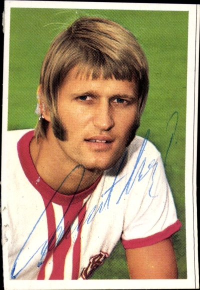 Obraz kolekcjonerski piłka nożna 1972, zdjęcie nr 387, Czernotzky, czerwono-biały Essen