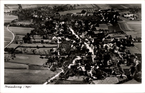 Postcard Thalmässing in Middle Franconia, aerial photograph