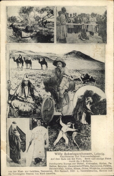 Postcard writer and long-distance hiker Willy Schwiegershausen, Egypt, Türkiye