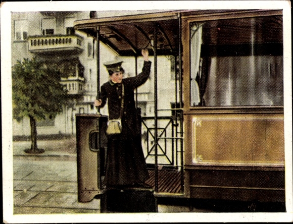 Collection picture The World War 1914/18, In the homeland, No. 228, tram conductor
