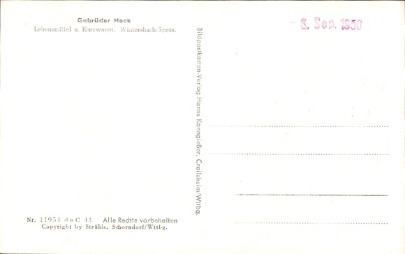 Postcard Wintersbach Dammbach in the Spessart, aerial photograph