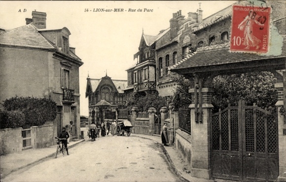 Ak Lion sur Mer Calvados, Rue du Parc