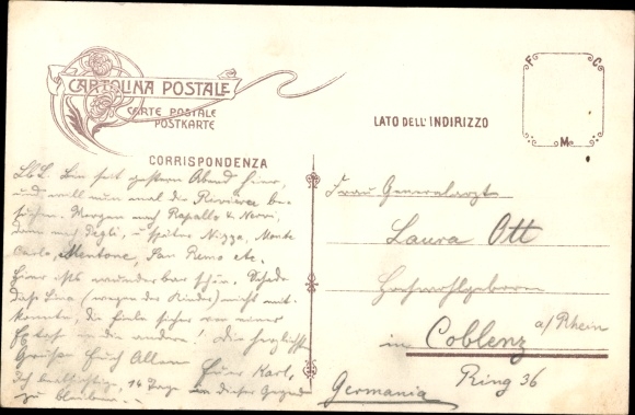 Postcard Genoa Genua Liguria, The Lantern