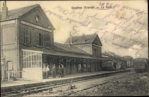 Postcard Comines North, The Station