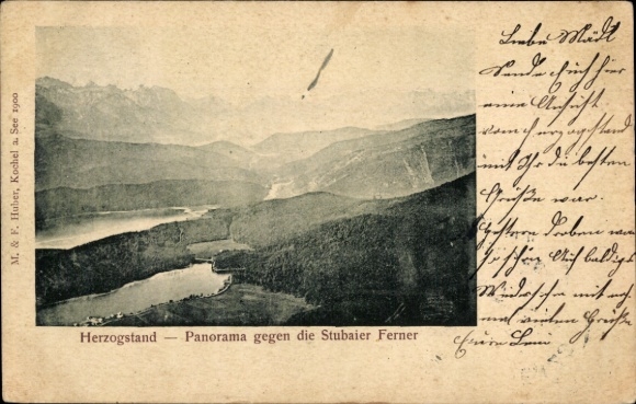 Postcard Kochel am See in Upper Bavaria, Herzogstand, Stubaier Ferner