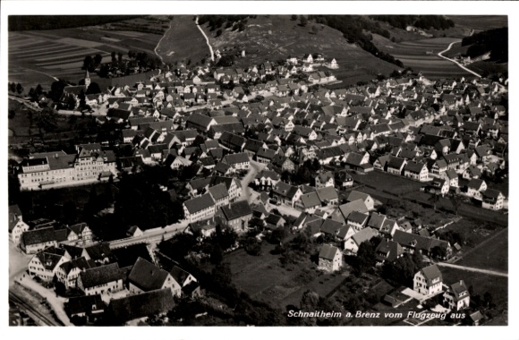 Postcard Schnaitheim Heidenheim an der Brenz, aerial photograph