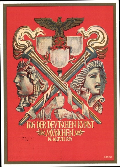 Artist Postcard Kaspar, Munich, Day of German Art, 14-16 July 1939