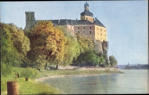 Postcard Persenbeug Gottsdorf on the Danube Lower Austria, Persenbeug Castle