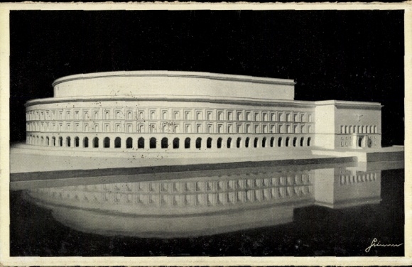 Ak Neurenberg in Midden-Franken, congresgebouw, model