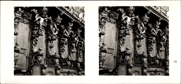 Stereo photo treasures of the Baroque, Waldsassen Upper Palatinate, monastery church, choir stalls