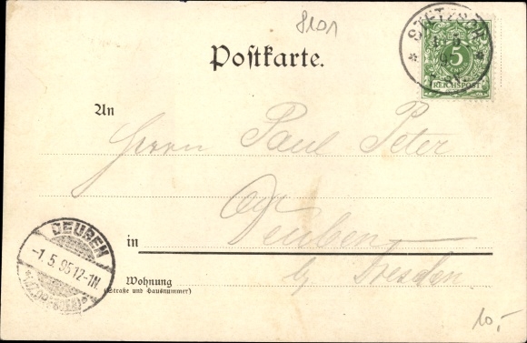 Precursor Chromo-Litho Dresden Mobschatz Podemus, Schonermühle, Wasserwerk
