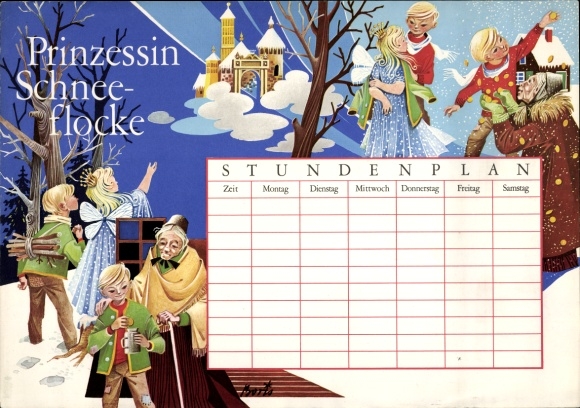 Uren van Sparkassen Verlag, sprookjes, Prinses Sneeuwvlok rond 1960