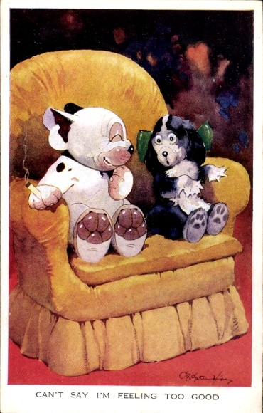 Artysta KP Studdy, George E., Bonzo the Dog, Nie mogę powiedzieć, że czuję się zbyt dobrze, papierosie