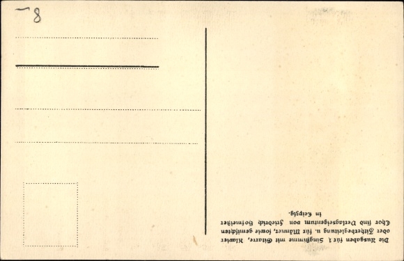 Song Postcard Günther, Anton, Wu da woods murmur hamlich, Spitzberg, dialect No. 30