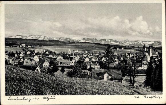 Ak Lindenberg im Allgäu Schwaben, Panorama, Fotograf W. Roessler