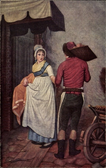 Artist Postcard Alix, D., Hamburg butcher and cook in the 19th century, March celebration 1913, Lachmund