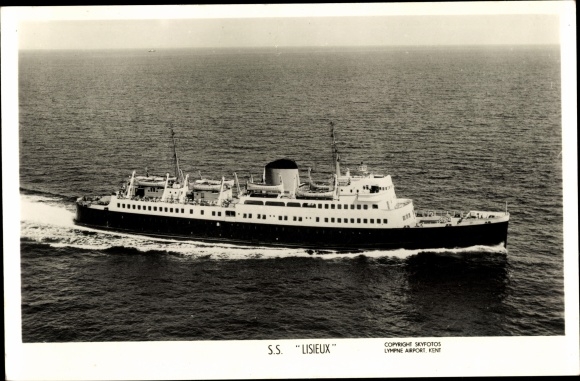 Postcard Steamer SS Lisieux, CGT, French Line