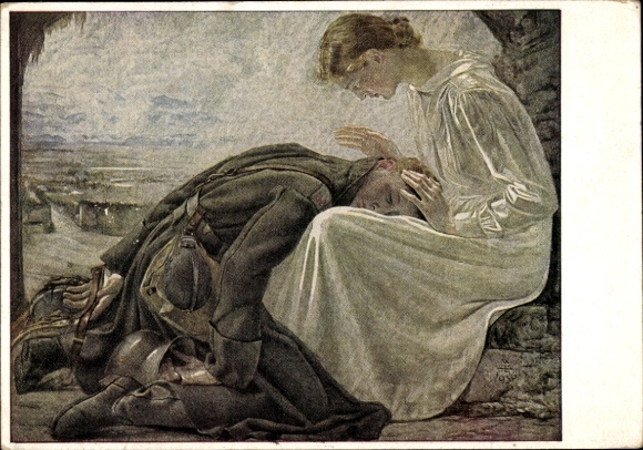 Artist Postcard Bühler, Hans Adolf, Homecoming, HDK No. 136