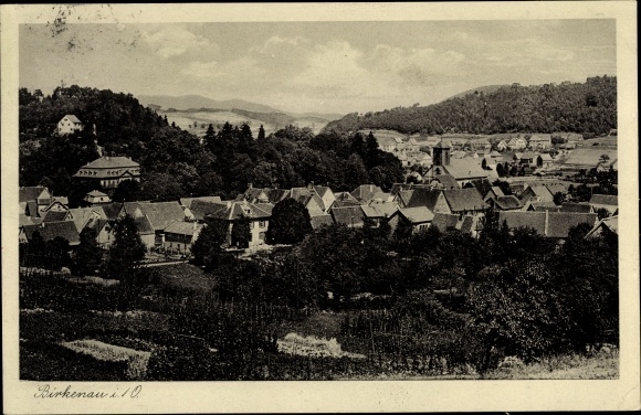PC Birkenau Odenwald, partial view of the village, church tower