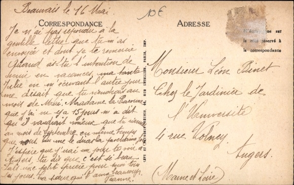 Postcard Beauvais Oise, The Train Station