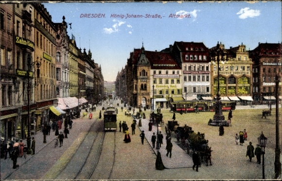 KP Dresden Stare Miasto, Altmarkt, król Johann-Straße, tramwaj