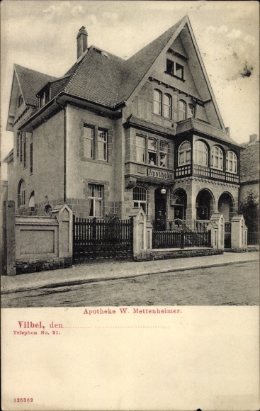 Ak Bad Vilbel in Hessen, apotheek W. Mettenheimer