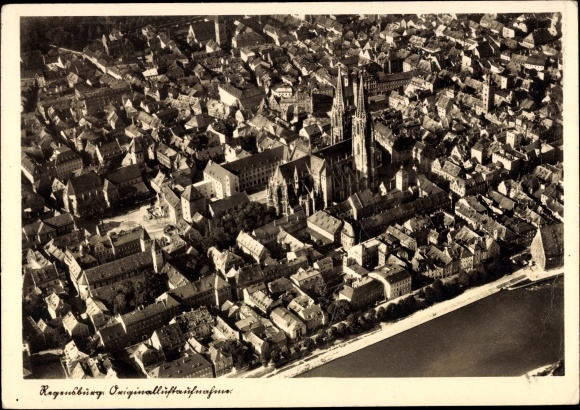 PC Regensburg on the Danube Upper Palatinate, aerial photo