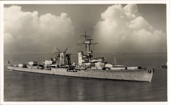 Foto Ak Deutsches Kriegsschiff, Leichter Kreuzer Königsberg, Kriegsmarine
