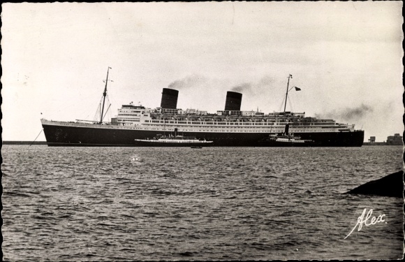 Ak-stoomboot Queen Elisabeth, Cunard Line