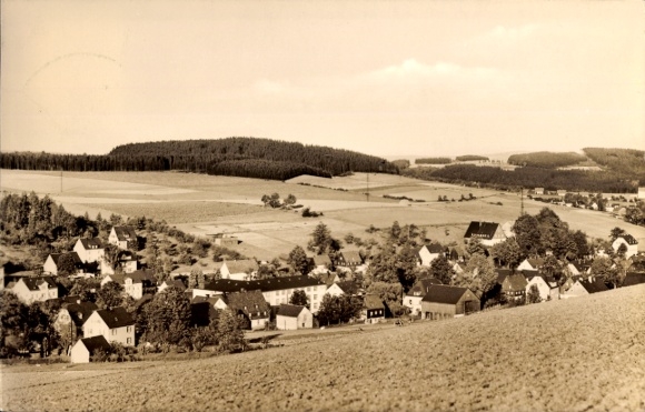 Postcard Gelenau in the Ore Mountains Saxony, Panorama