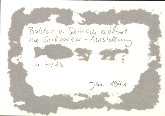 Photo Vienna, opening of the Grillparzer exhibition by Reich Governor von Schirach, January 1941