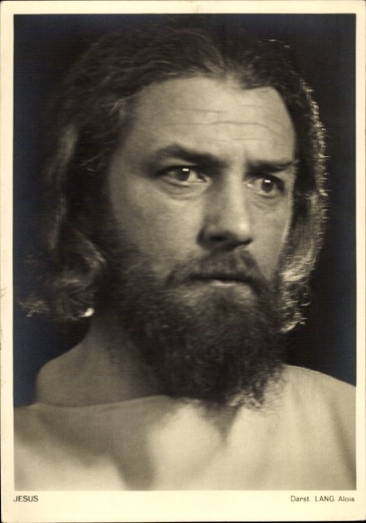 Postcard actor Alois Lang, role Jesus