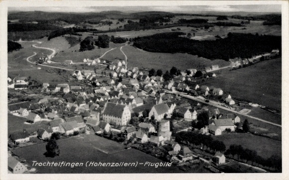 Postcard Trochtelfingen Baden Württemberg, aerial photograph