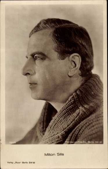 Postcard Actor Milton Sills, Portrait, Ross Verlag 730/2