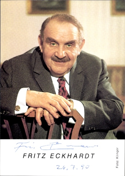 Ak Schauspieler Fritz Eckhardt, Portrait, Autogramm